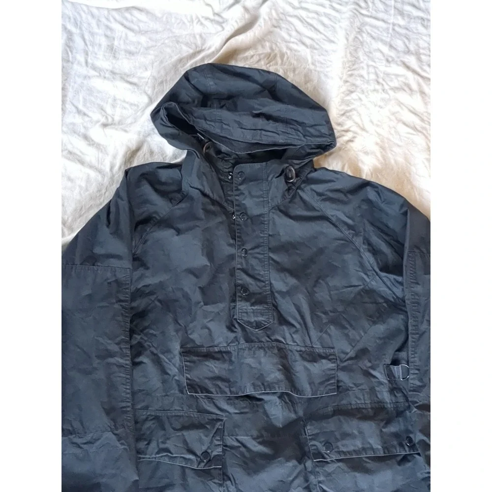 Barbour Engineered Garments Washed Warby Anorak Jacket‎ Pullover Sz Large Black